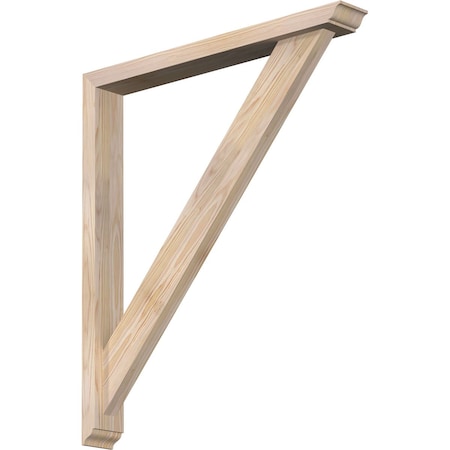 Ekena Millwork Traditional Traditional Smooth Bracket w/ Offset Brace, Douglas Fir, 3 1/2"W x 28"D x 32"H BKT0402X28X32TRA01SDF